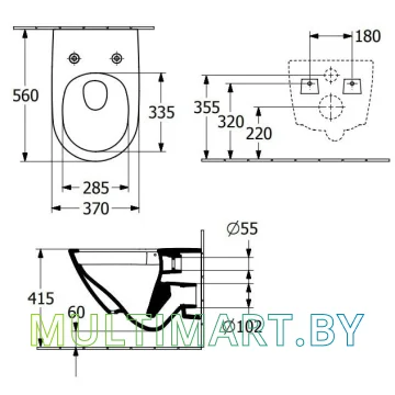 Унитаз Villeroy & Boch Subway 3.0 4670TS01 картинка 10